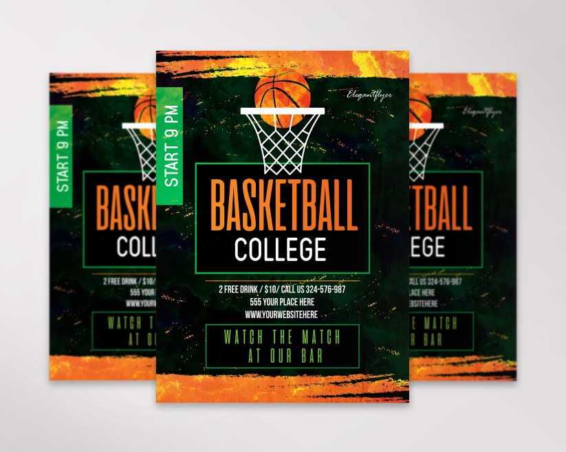 Basketball Free Flyer PSD Template 8 Basketball Free Flyer PSD Template 8