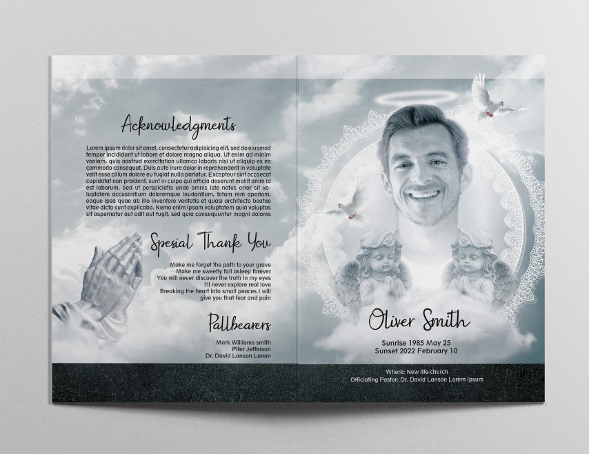 FUNERAL PROGRAM – PSD BI-FOLD BROCHURE TEMPLATE 016 FUNERAL PROGRAM – PSD BI-FOLD BROCHURE TEMPLATE 016