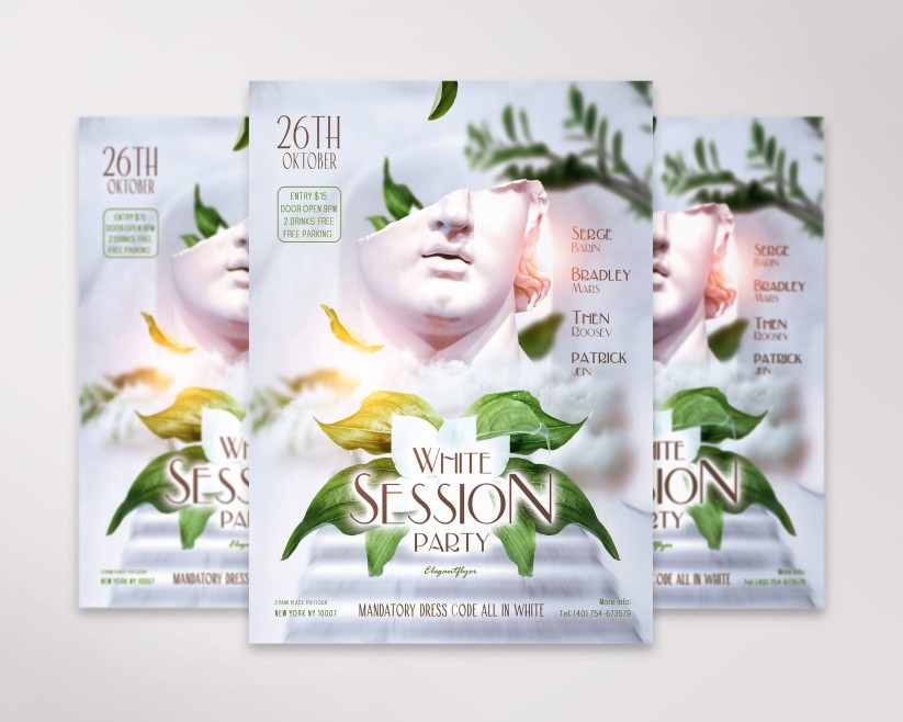 white season party flyer white season party flyer