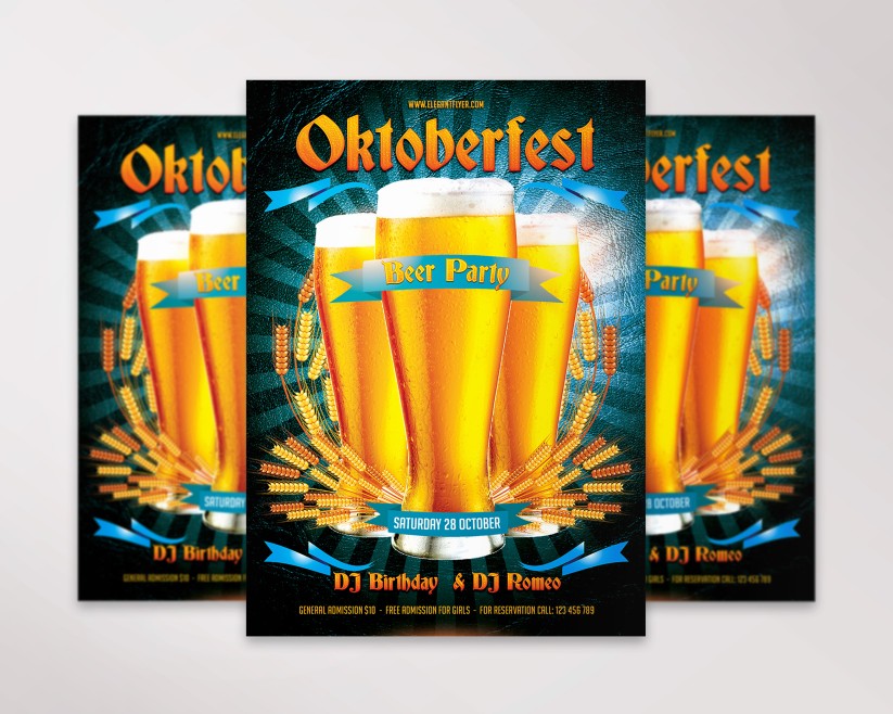 7 Oktoberfest Beer Party – Flyer PSD Template 7 Oktoberfest Beer Party – Flyer PSD Template