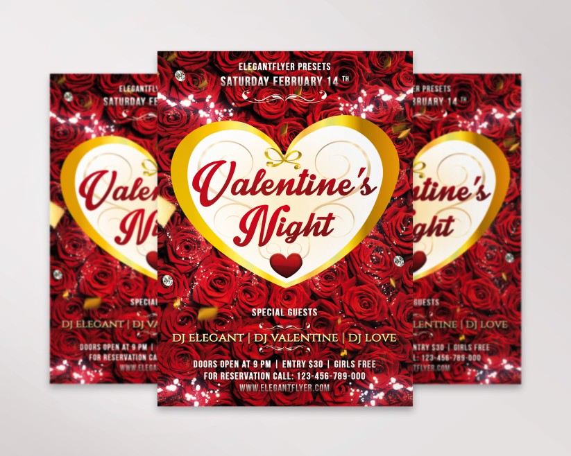 Free Valentine’s Night Template 016 Free Valentine’s Night Template 016