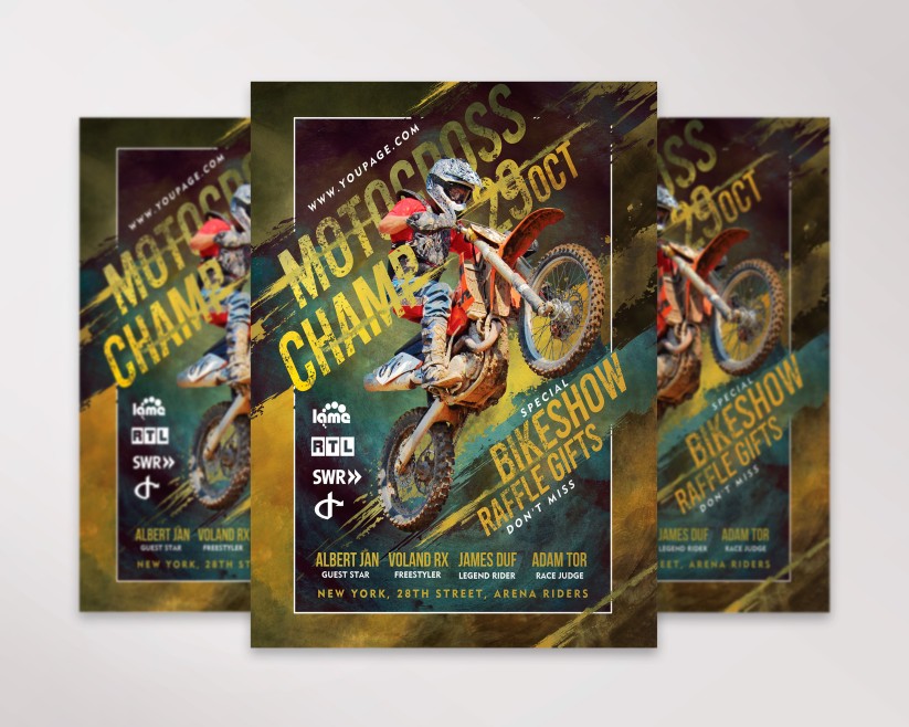 19 Motocross Champ – Premium PSD Flyer Template 19 Motocross Champ – Premium PSD Flyer Template
