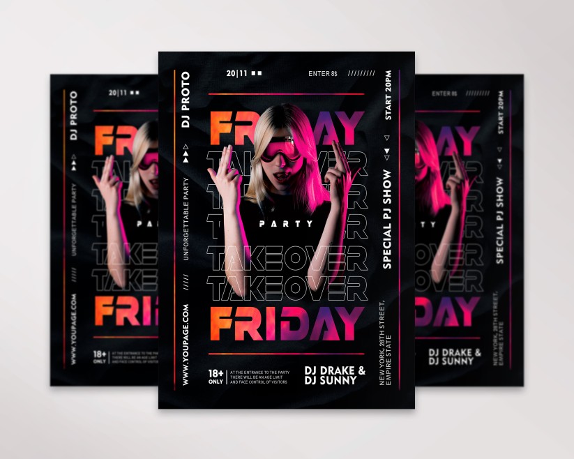 19 FRIDAY TAKEOVER - PREMIUM PSD FLYER TEMPLATE 19 FRIDAY TAKEOVER - PREMIUM PSD FLYER TEMPLATE