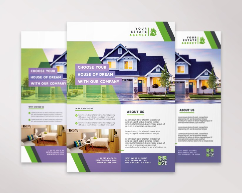 Professional Real Estate Flyer template in PSD Professional Real Estate Flyer template in PSD