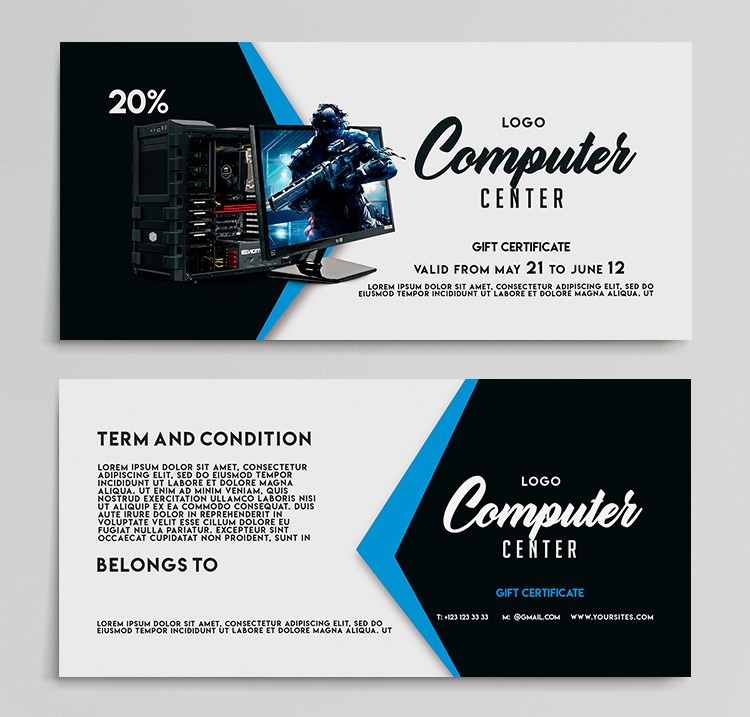 Computer Center Gift Certificate Template Computer Center Gift Certificate Template