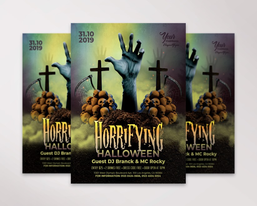 Horrifying Halloween - Premium Flyer PSD Template Horrifying Halloween - Premium Flyer PSD Template