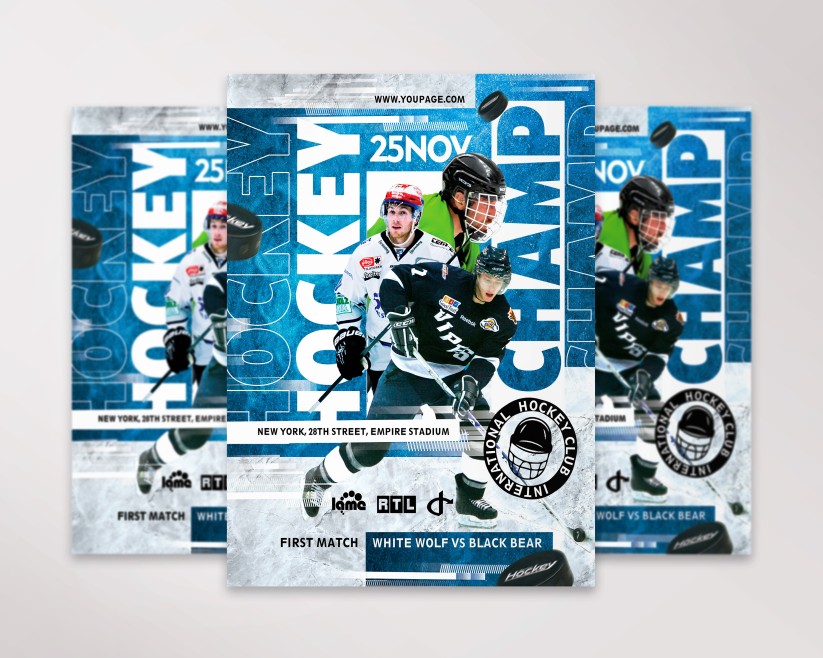 6 Hockey Champ – Free Flyer PSD Template 6 Hockey Champ – Free Flyer PSD Template