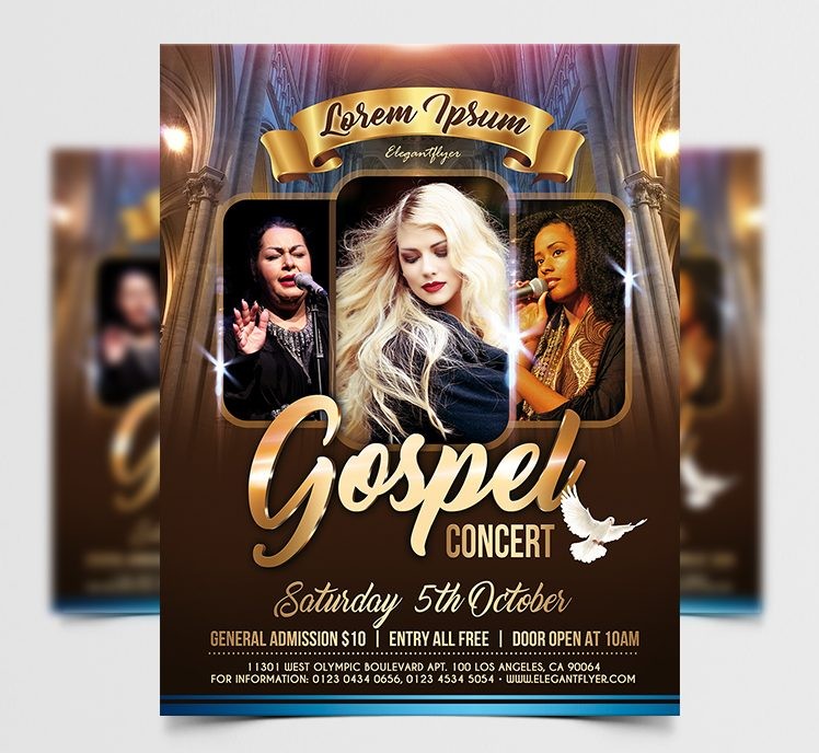 Gospel Concert – Flyer Template PSD + Facebook Cover + Instagram Post Gospel Concert – Flyer Template PSD + Facebook Cover + Instagram Post