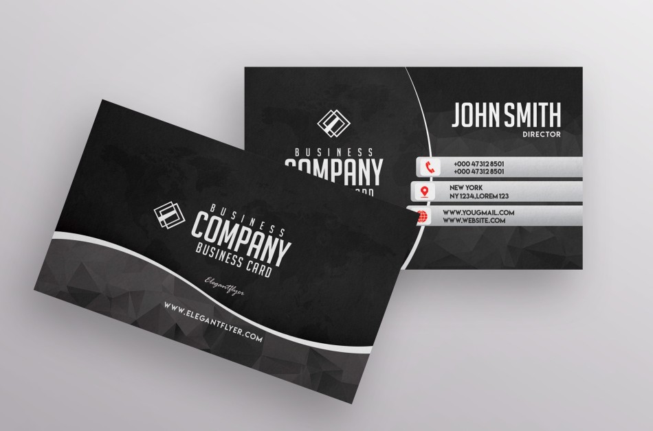 Dark Business Company Business Card Templates PSD Dark Business Company Business Card Templates PSD