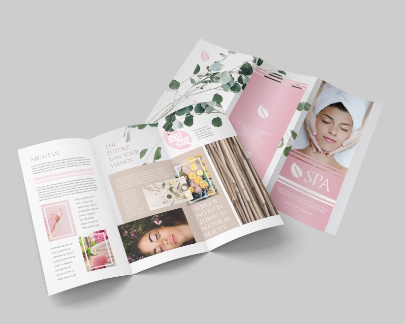 Spa – Premium Tri-Fold PSD Brochure Template Spa – Premium Tri-Fold PSD Brochure Template