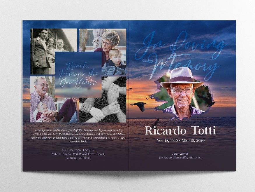 FUNERAL PROGRAM – PSD BI-FOLD BROCHURE TEMPLATE 04 FUNERAL PROGRAM – PSD BI-FOLD BROCHURE TEMPLATE 04