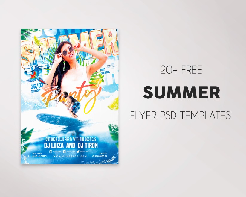25+ Free Downloadable Summer Party Flyer PSD Templates!