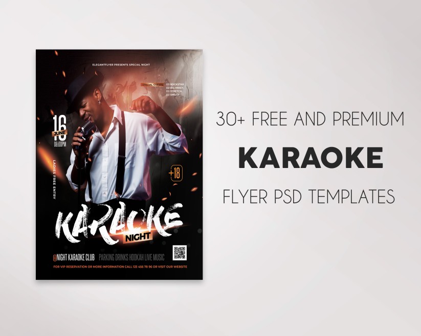 30+ Free Karaoke Flyers Templates in PSD + Premium Version!