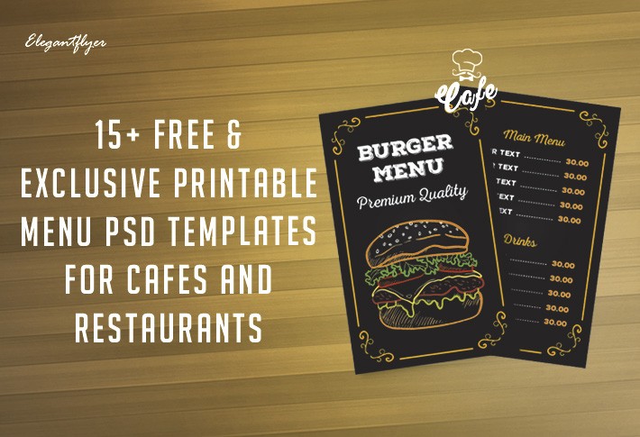 15+ Free & Exclusive Menu PSD Templates for Cafes and Restaurants