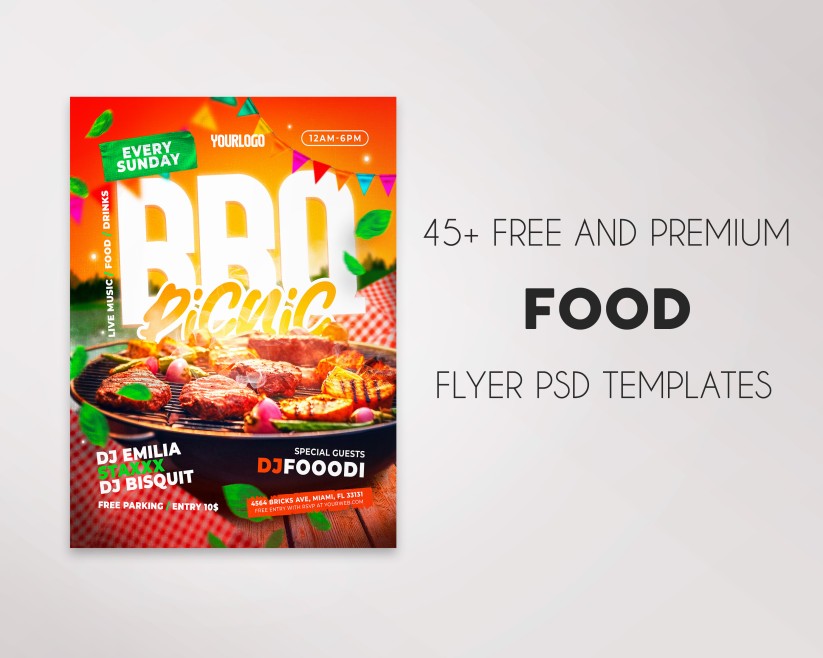 45+ Free Food Flyer Templates in PSD + Premium Version!