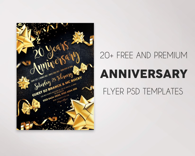 20+ Free Anniversary Flyer PSD Templates (+ Premium)