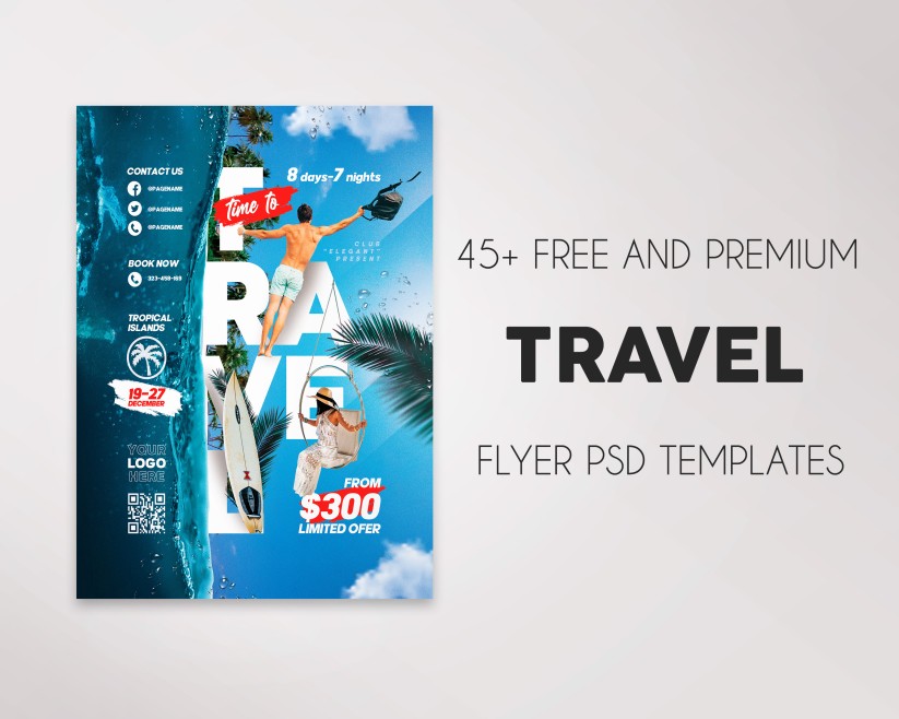 45+ Free Travel Flyer Templates in PSD + Premium Version!
