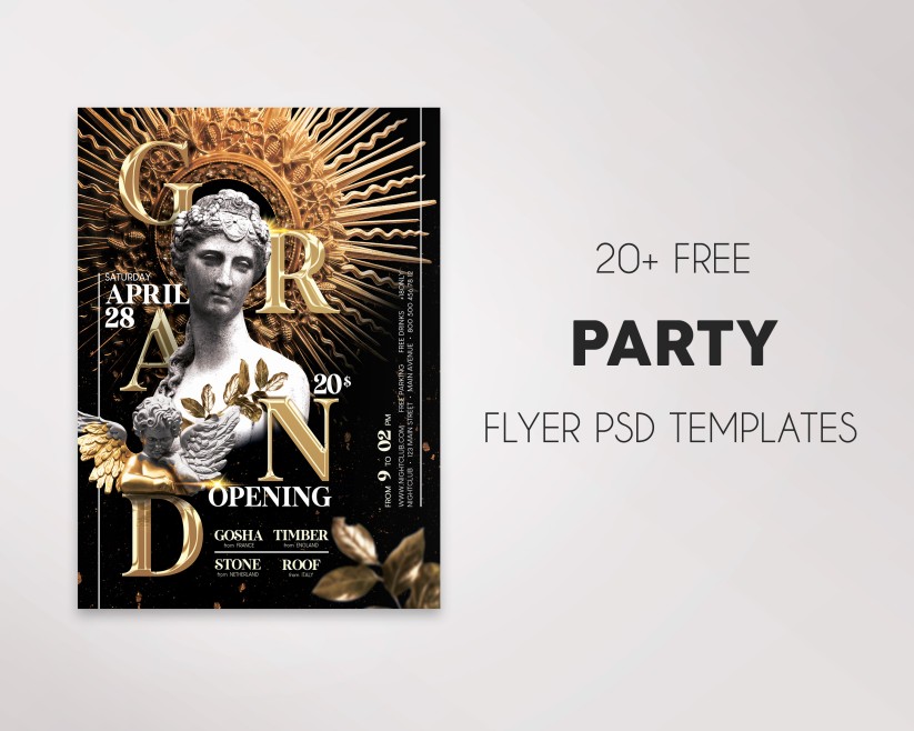 20+ Absolutely Free Party Flyer Templates in PSD!