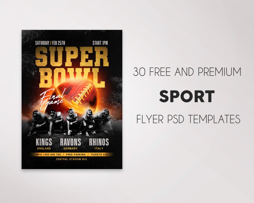 27+The Best Free Sport Flyer Templates + Premium Version!
