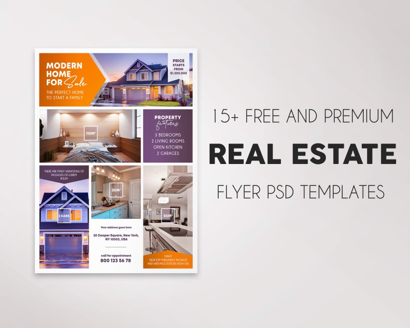15 Free Real Estate Flyer Templates in PSD for Agencies and Realtors + Premium