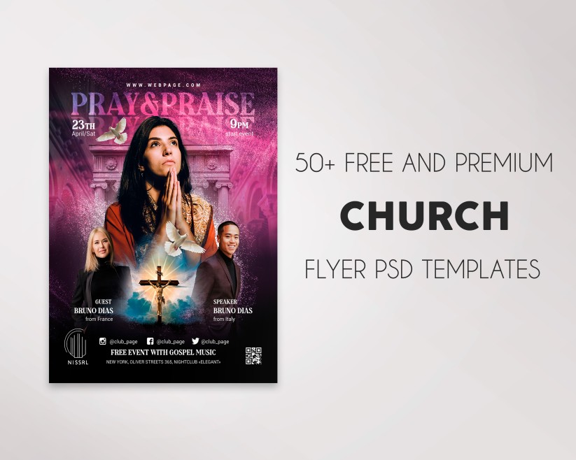 50+ Free Church Flyers Templates in PSD + Premium Version!