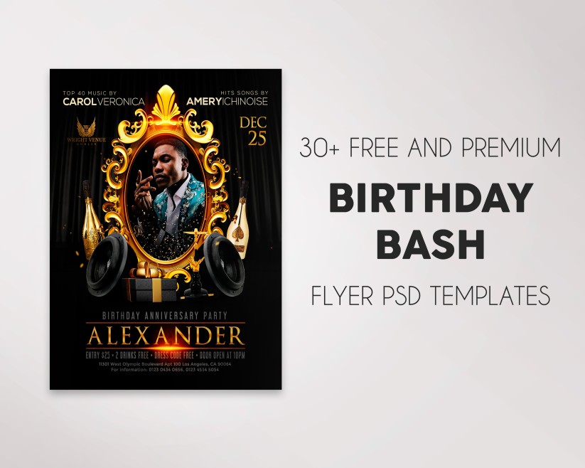 30 Best Free Birthday Bash Flyer Templates