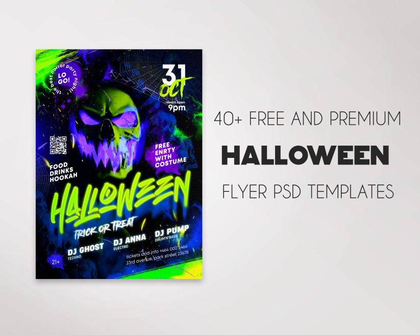 40+ Free Halloween Flyers Templates in PSD + Premium Version!