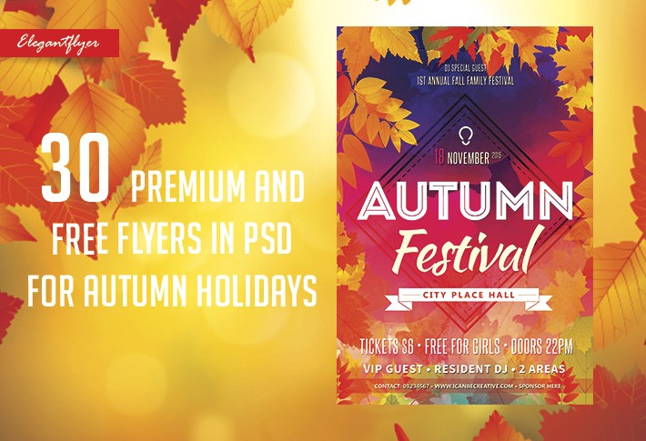 30+ Free Flyers in PSD for Autumn Holidays in 2022 (+Premium)