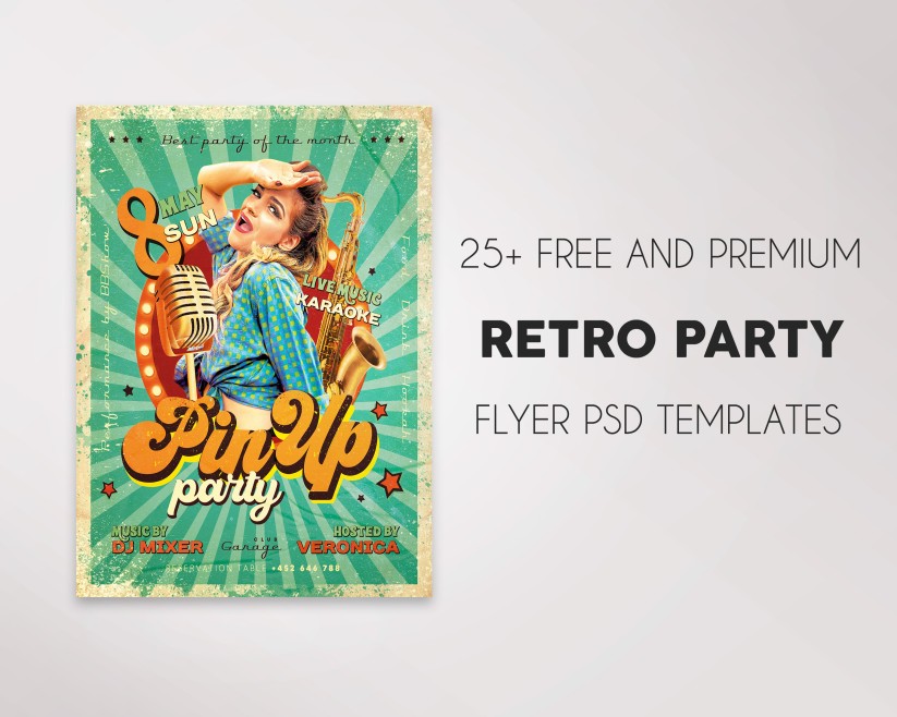 Thematic Retro Party or How to Organize an Unforgettable Event + Crazy PSDs!