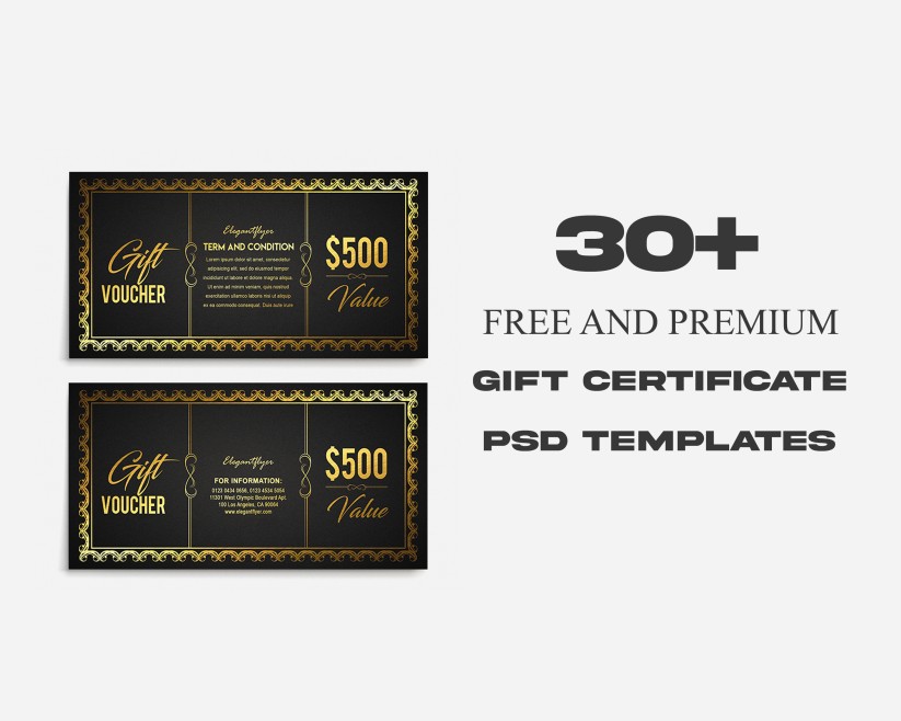 36+ Free Gift Certificate PSD Templates Ready for Print & Premium Version!