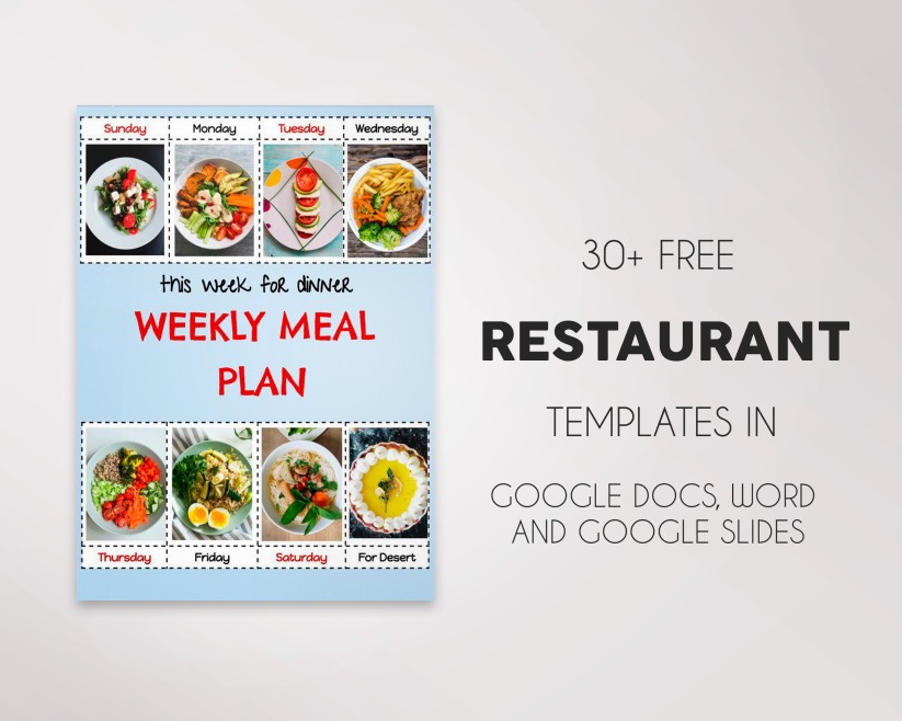 Meal Planner Templates in Google Docs (Free)