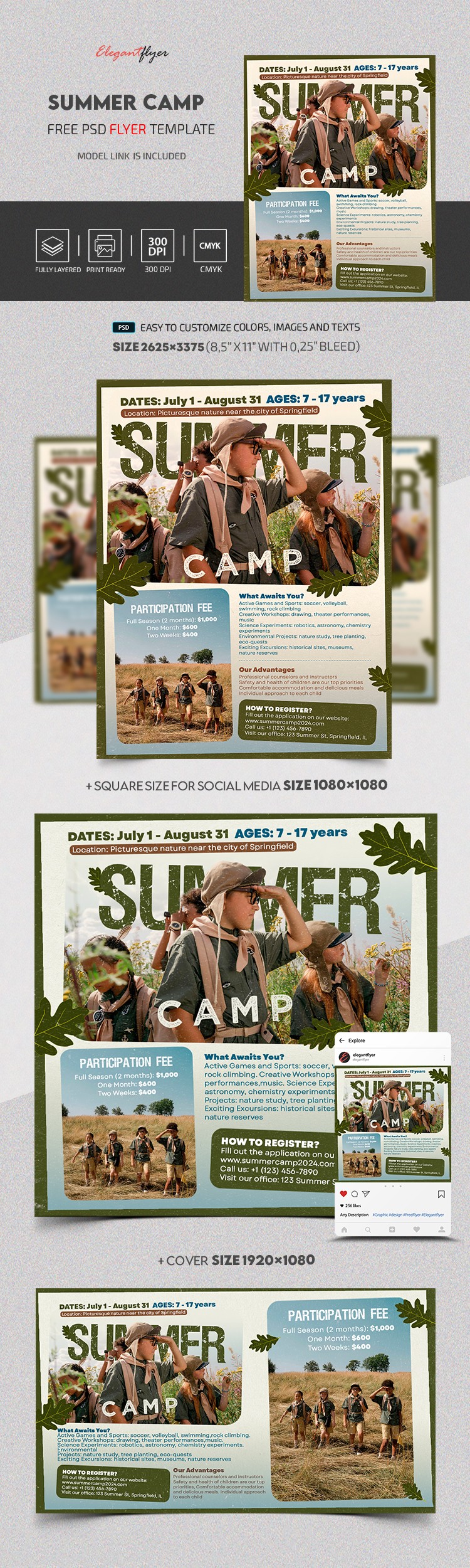 Campamento de verano by ElegantFlyer