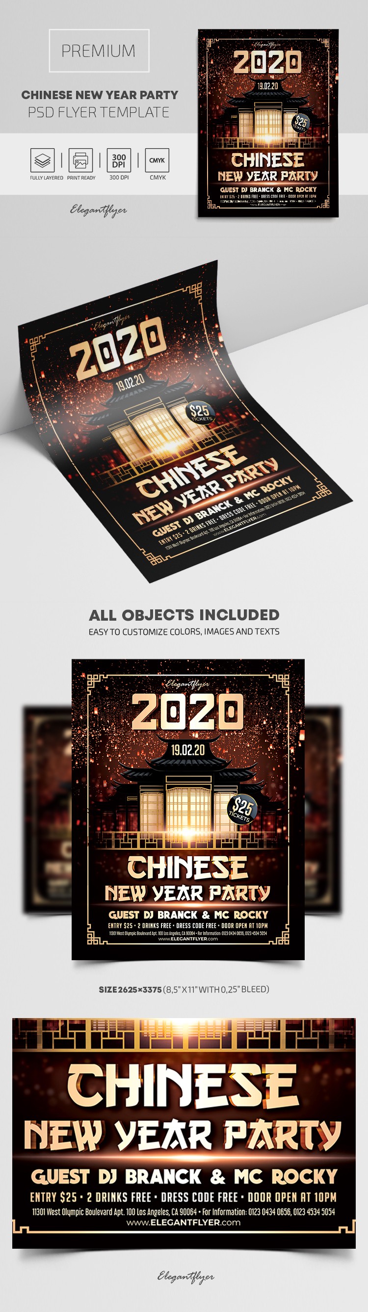 2020 Chińska Noworoczna Party by ElegantFlyer