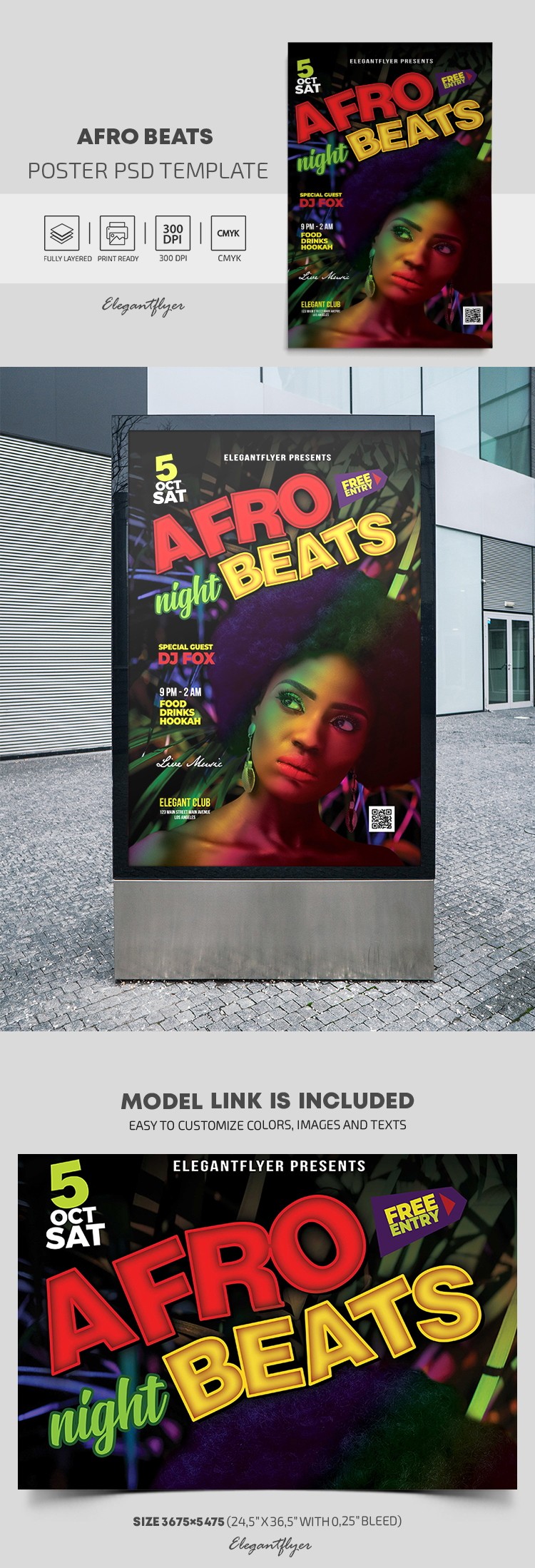 Afro Beats Poster by ElegantFlyer