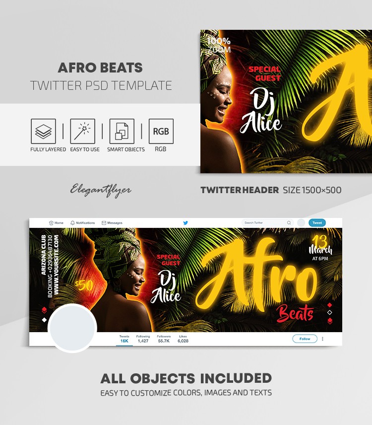 Afro Beats Twitter by ElegantFlyer