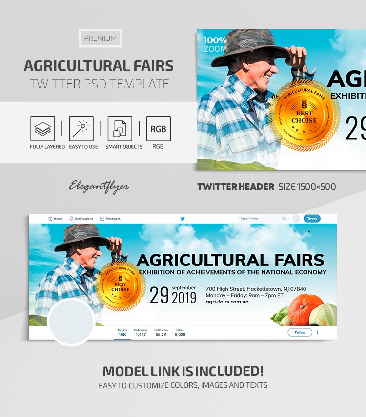 Agricultural Fairs Twitter by ElegantFlyer