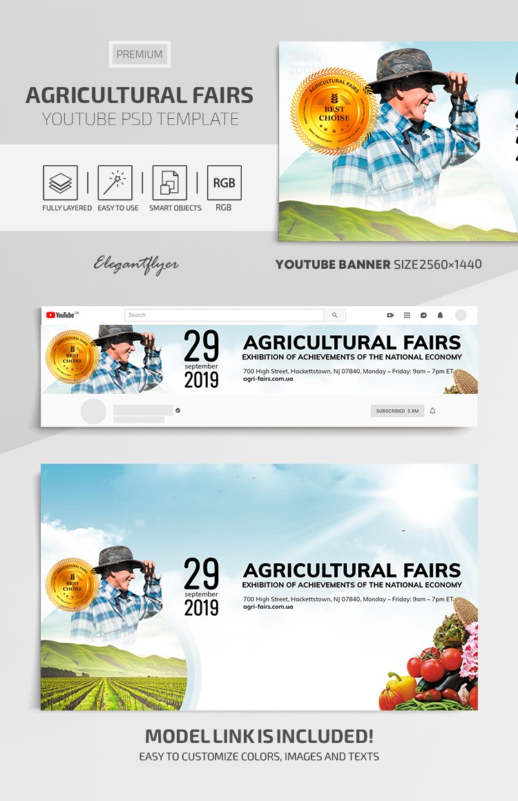 Agricultural Fairs Youtube - Rolnicze Targi Youtube by ElegantFlyer