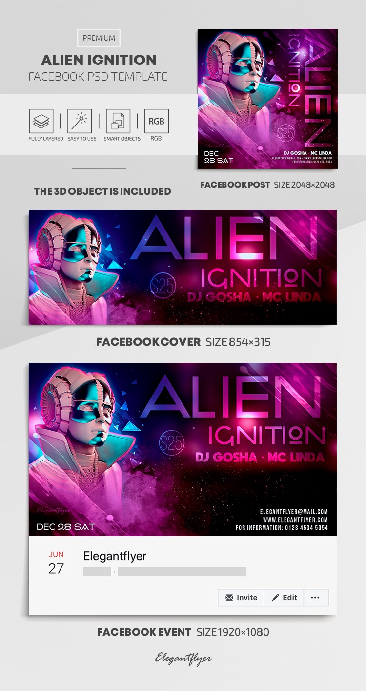 Alien Ignition Facebook by ElegantFlyer