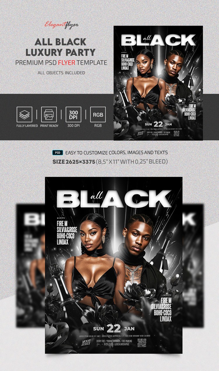 All Black Luxury Party by ElegantFlyer