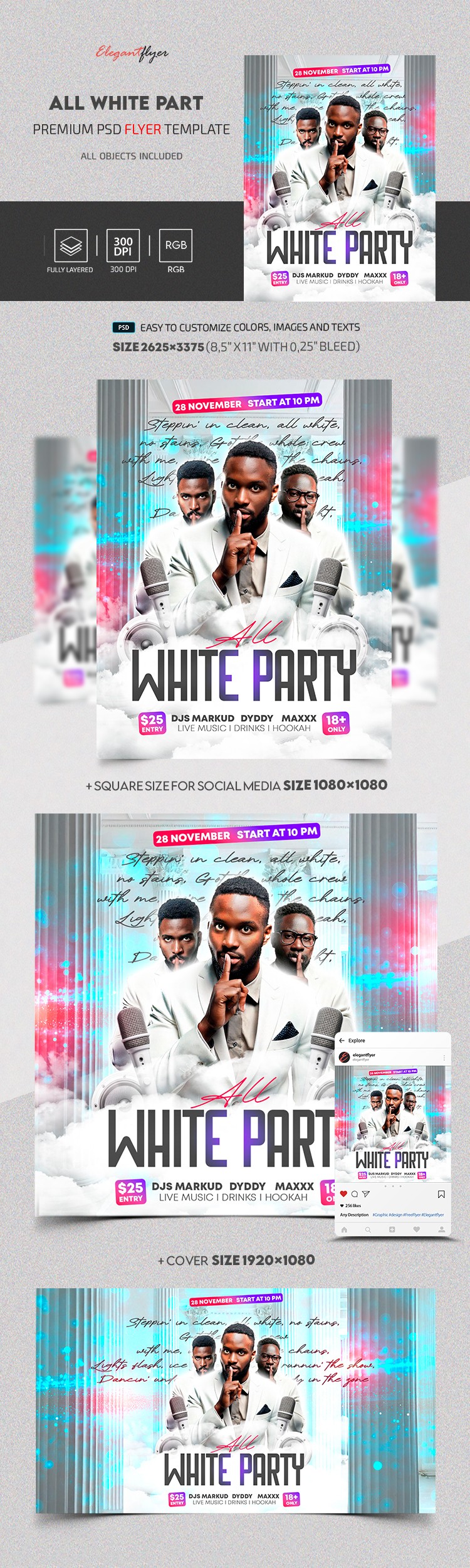 Wszystko White Party by ElegantFlyer