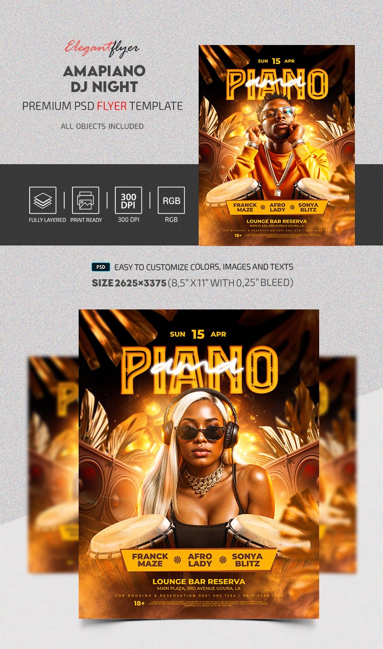 Amapiano Dj Night Flyer by ElegantFlyer