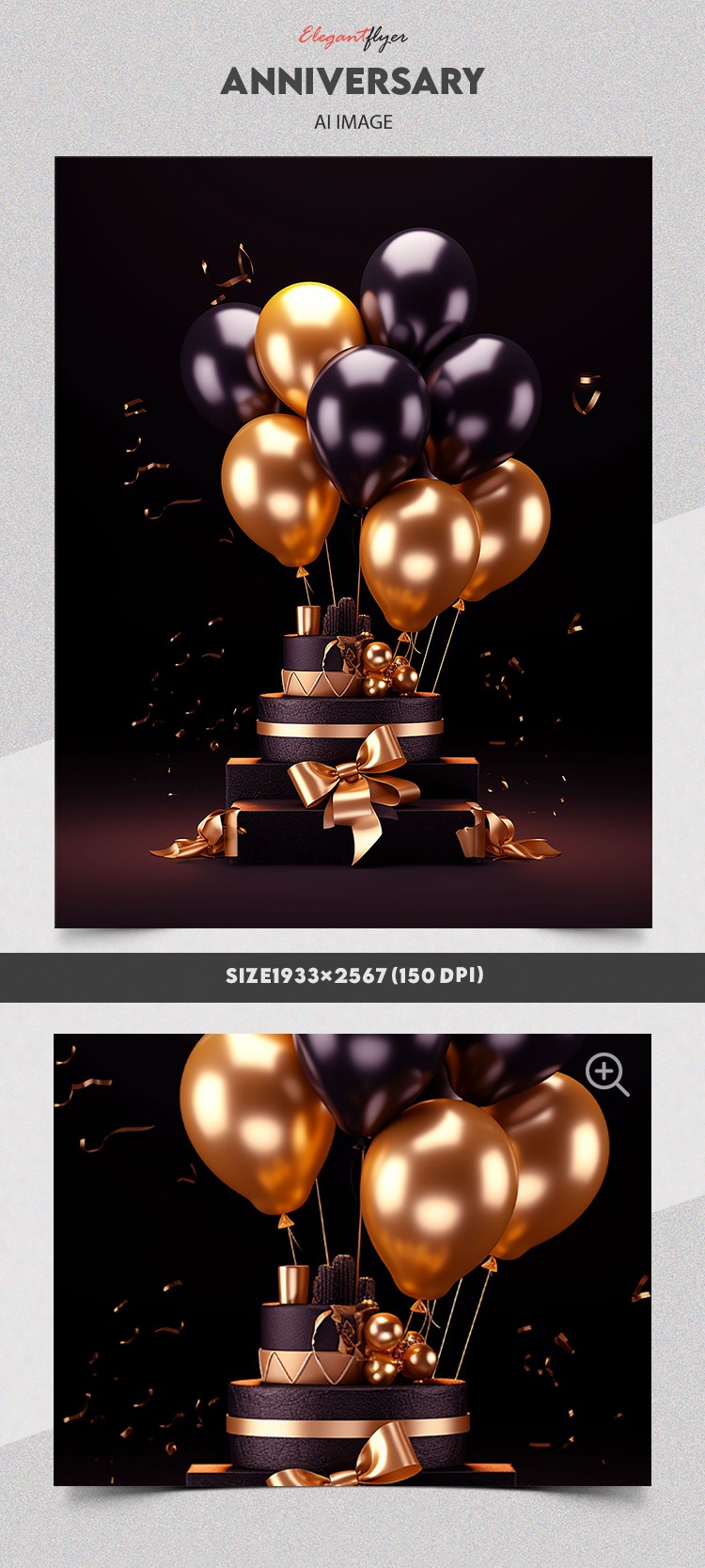 Aniversário de luxo com balões by ElegantFlyer