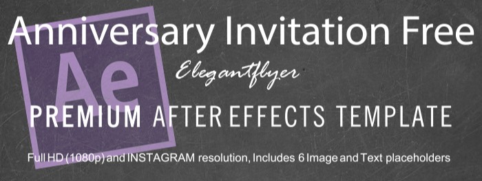 Anniversary Invitation After Effects by ElegantFlyer