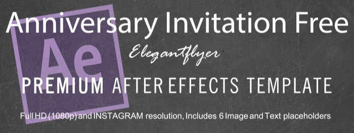 Invito per l'anniversario After Effects by ElegantFlyer