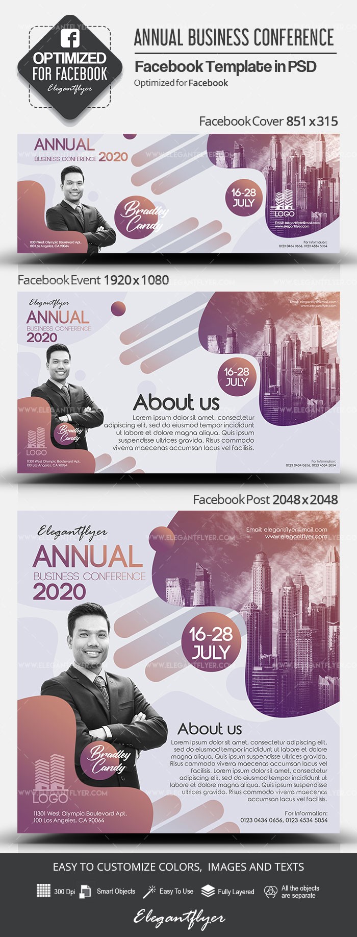 Annual Business Conference Facebook by ElegantFlyer