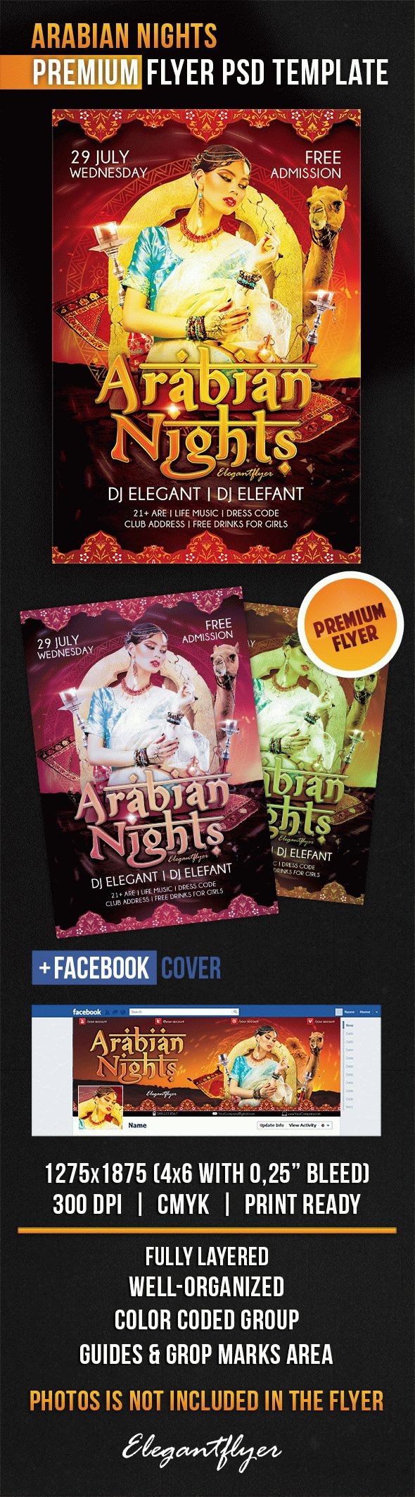 Party Flyer Arabian Nights by ElegantFlyer