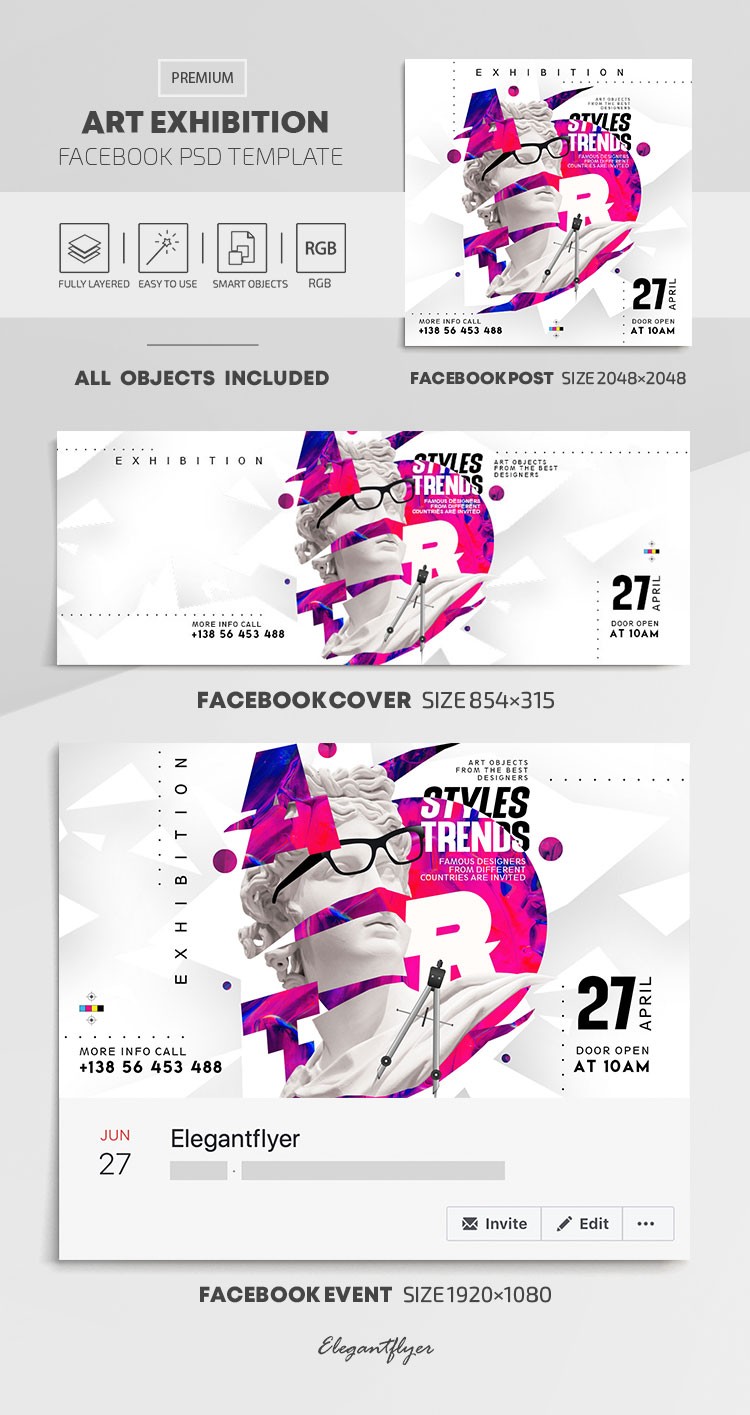 Exposición de Arte Facebook by ElegantFlyer