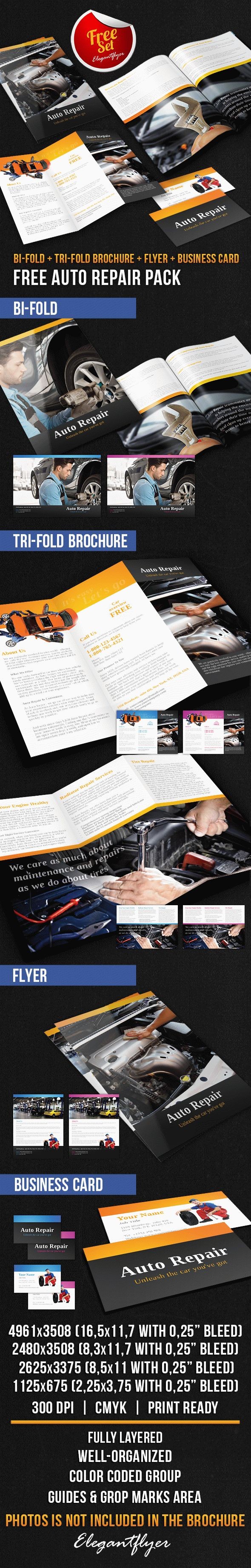 Auto Repair Brochure Pack by ElegantFlyer