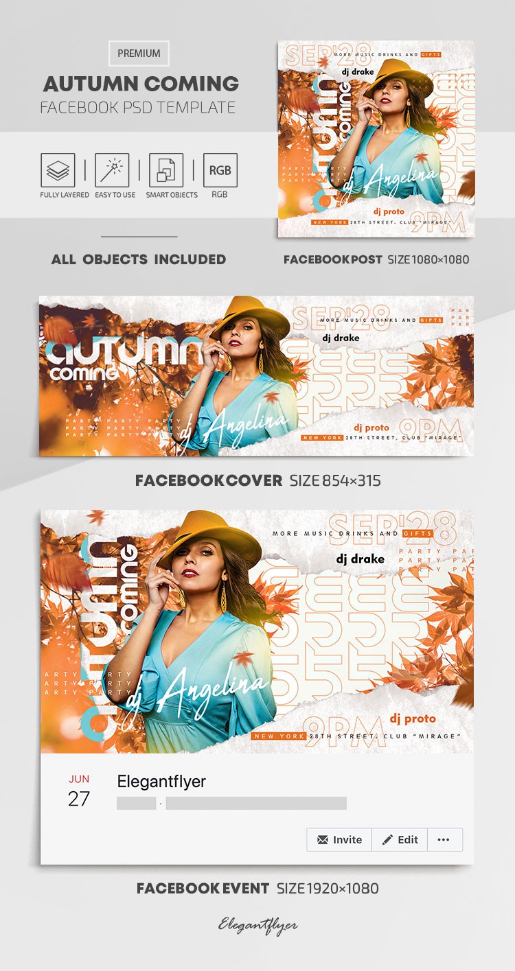 Otoño Llegando Facebook by ElegantFlyer