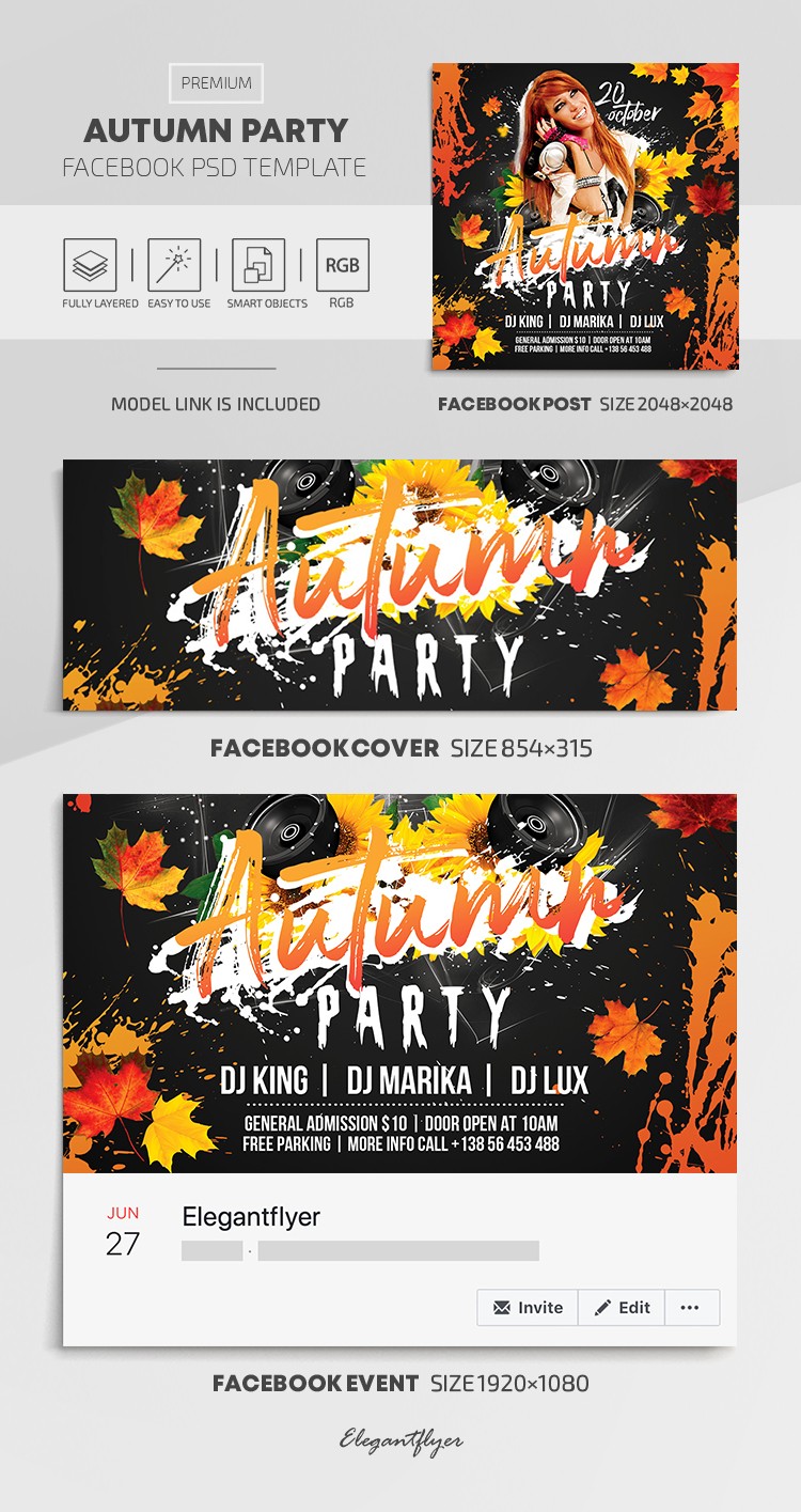 Autumn Party Facebook by ElegantFlyer